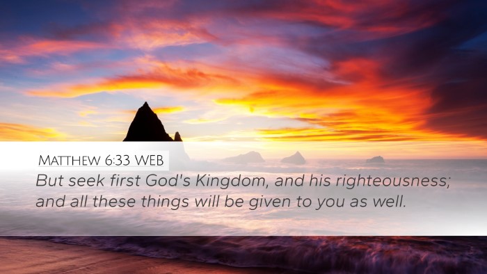 Matthew 6:33 WEB Bible Verse Image