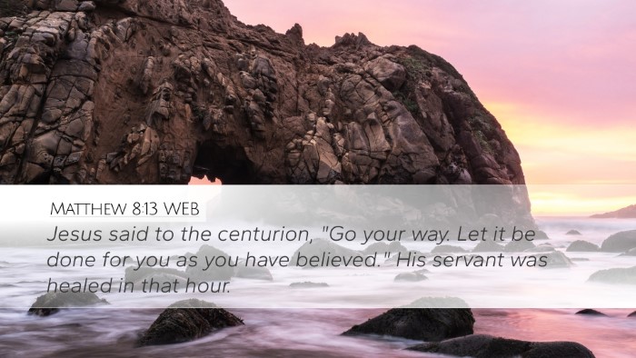 Matthew 8:13 WEB Bible Verse Image