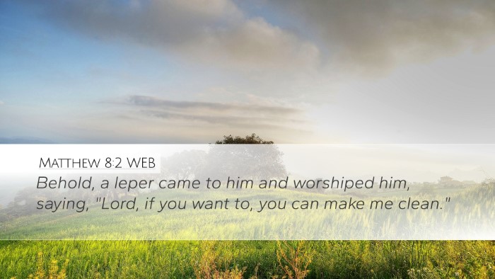 Matthew 8:2 WEB Bible Verse Image