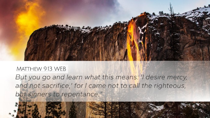 Matthew 9:13 WEB Bible Verse Image