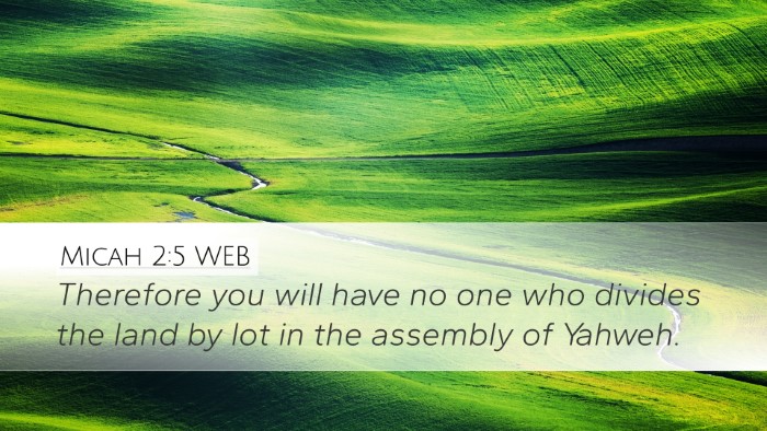 Micah 2:5 WEB Desktop Wallpaper - Therefore you will have no one who divides the - Desktop Bible Verse Wallpaper