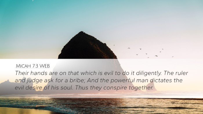 Micah 7:3 WEB Bible Verse Image