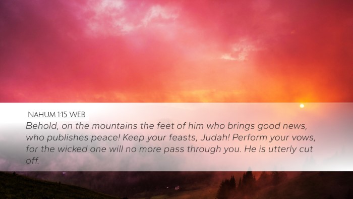 Nahum 1:15 WEB Bible Verse Image