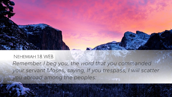 Nehemiah 1:8 WEB Bible Verse Image