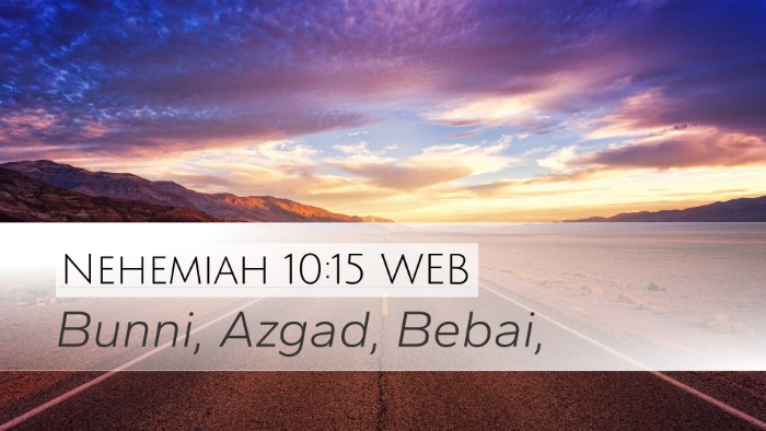 Nehemiah 10:15 WEB Bible Verse Image