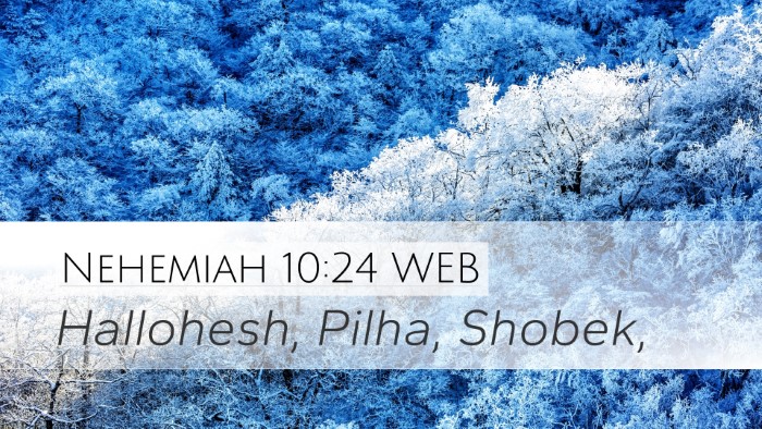 Nehemiah 10:24 WEB Desktop Wallpaper - Hallohesh, Pilha, - Desktop Bible Verse Wallpaper