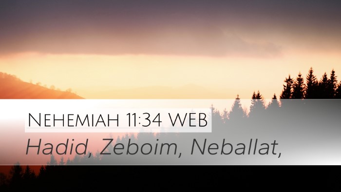 Nehemiah 11:34 WEB Bible Verse Image