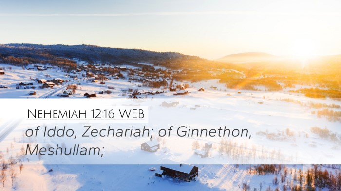 Nehemiah 12:16 WEB Bible Verse Image