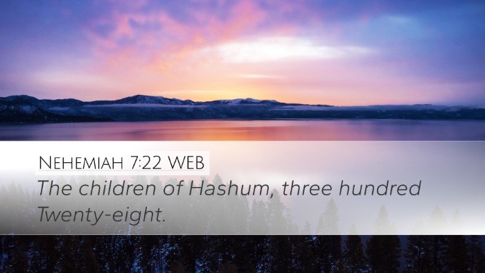 Nehemiah 7:22 WEB Bible Verse Image