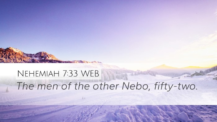 Nehemiah 7:33 WEB Bible Verse Image