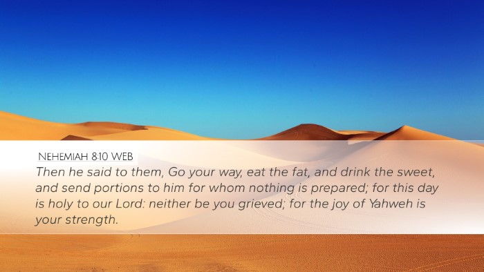 Nehemiah 8:10 WEB Bible Verse Image
