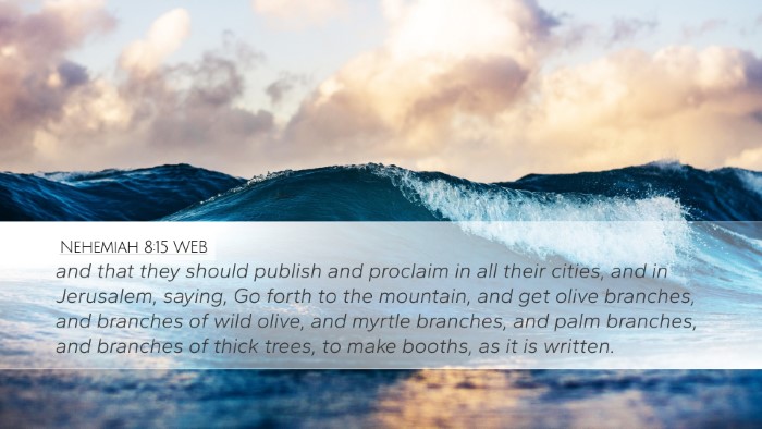 Nehemiah 8:15 WEB Bible Verse Image