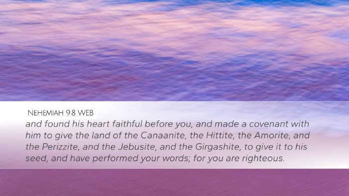Nehemiah 9:8 WEB Bible Verse Image