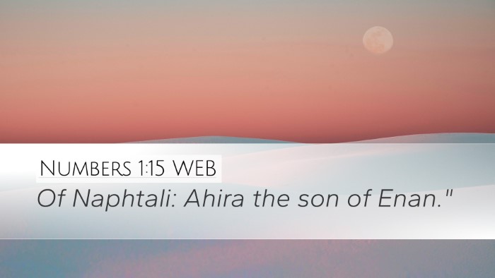 Numbers 1:15 WEB Desktop Wallpaper - Of Naphtali: Ahira the son of - Desktop Bible Verse Wallpaper