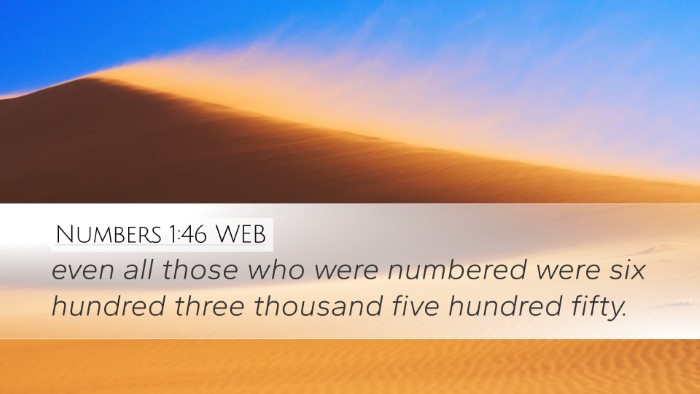 Numbers 1:46 WEB Bible Verse Image
