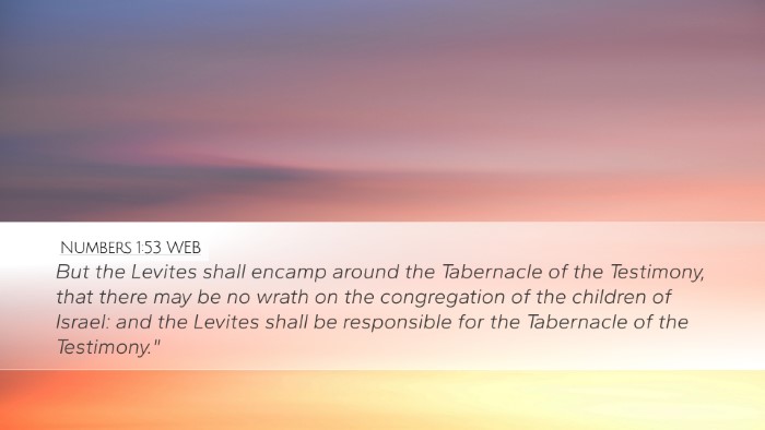 Numbers 1:53 WEB Desktop Wallpaper - But the Levites shall encamp around the - Desktop Bible Verse Wallpaper