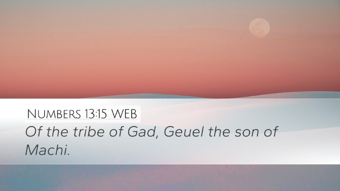 Numbers 13:15 WEB Desktop Wallpaper - Of the tribe of Gad, Geuel the son of - Desktop Bible Verse Wallpaper