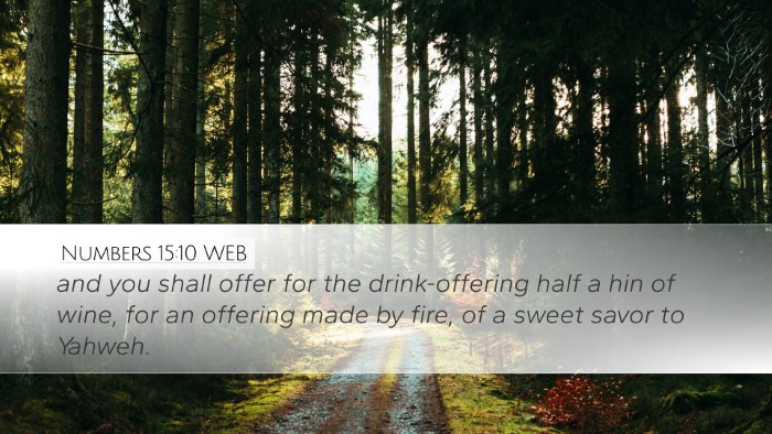 Numbers 15:10 WEB Bible Verse Image