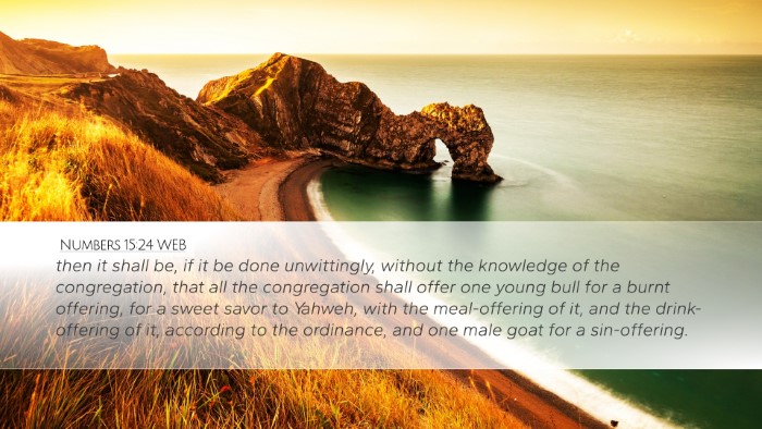 Numbers 15:24 WEB Bible Verse Image