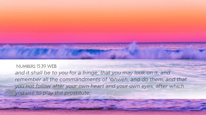 Numbers 15:39 WEB Bible Verse Image