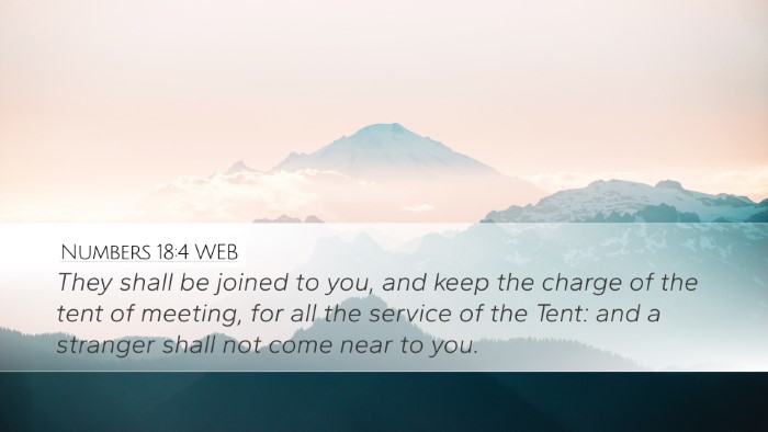 Numbers 18:4 WEB Bible Verse Image