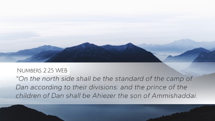 Numbers 2:25 WEB Bible Verse Image