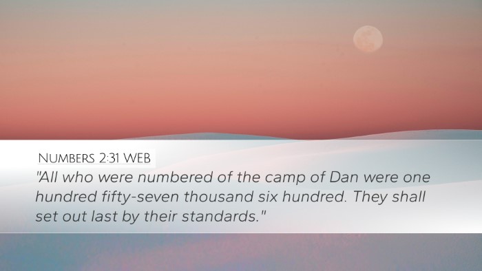 Numbers 2:31 WEB Bible Verse Image