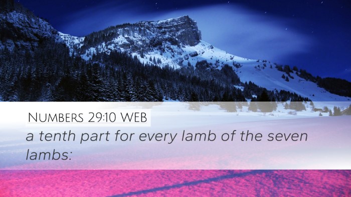 Numbers 29:10 WEB Bible Verse Image