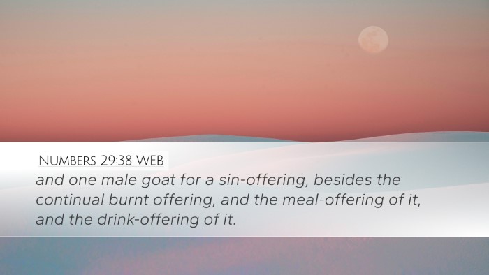 Numbers 29:38 WEB Desktop Wallpaper - and one male goat for a sin-offering, besides the - Desktop Bible Verse Wallpaper