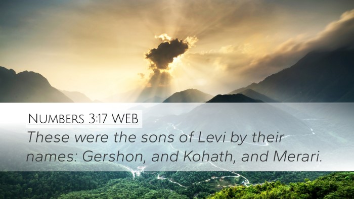 Numbers 3:17 WEB Bible Verse Image