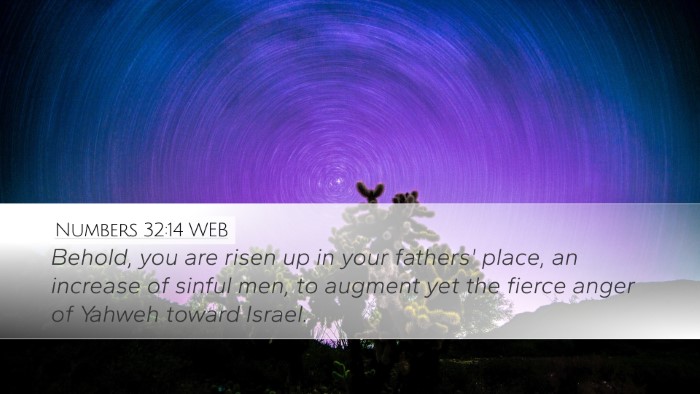Numbers 32:14 WEB Bible Verse Image