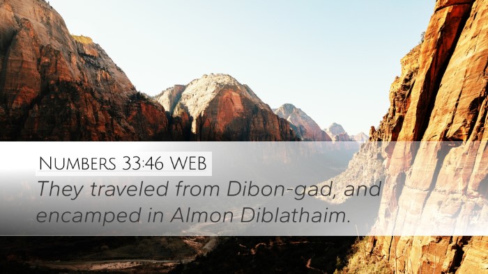 Numbers 33:46 WEB Bible Verse Image