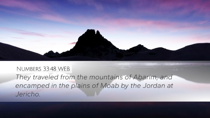 Numbers 33:48 WEB Bible Verse Image