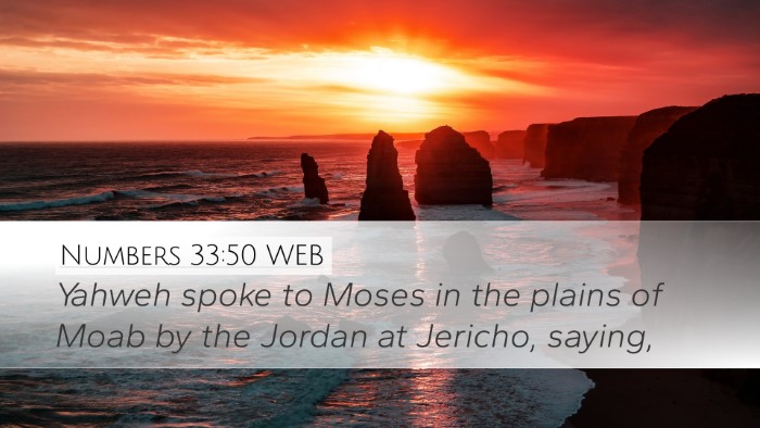 Numbers 33:50 WEB Bible Verse Image