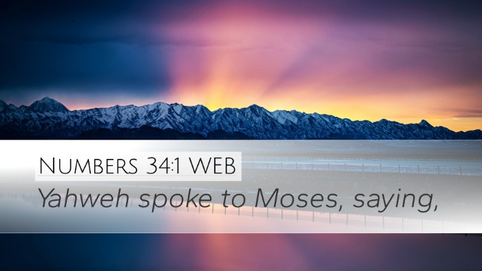 Numbers 34:1 WEB Desktop Wallpaper - Yahweh spoke to Moses, - Desktop Bible Verse Wallpaper