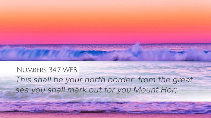 Numbers 34:7 WEB Bible Verse Image