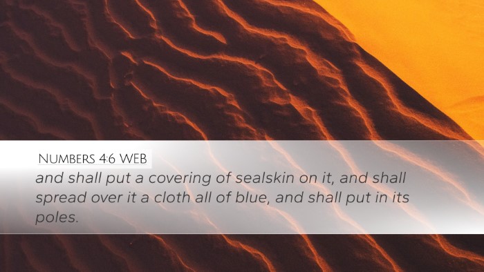 Numbers 4:6 WEB Bible Verse Image