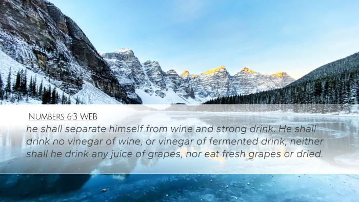 Numbers 6:3 WEB Desktop Wallpaper - he shall separate himself from wine and strong - Desktop Bible Verse Wallpaper