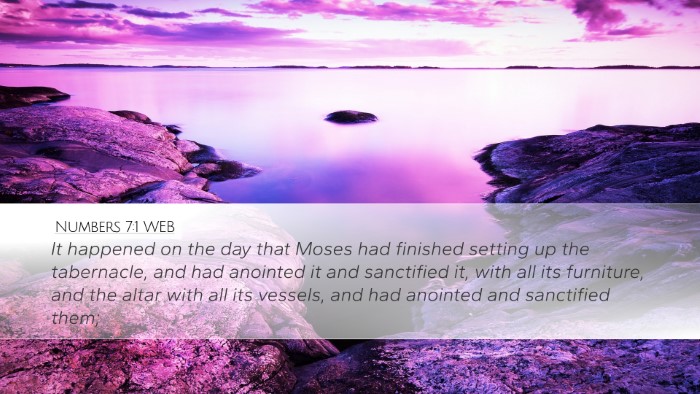 Numbers 7:1 WEB Bible Verse Image