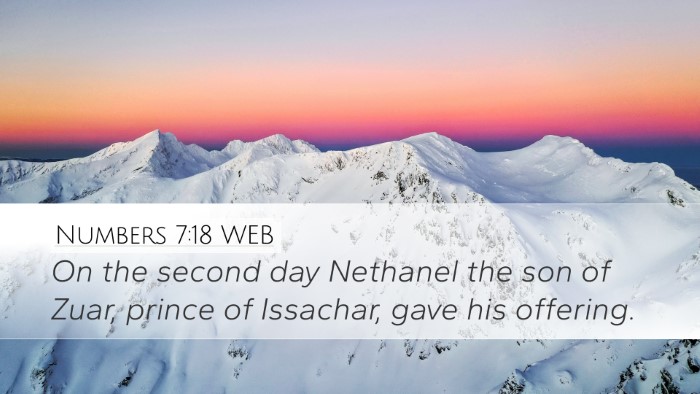 Numbers 7:18 WEB Bible Verse Image