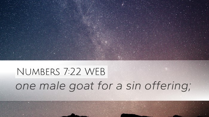 Numbers 7:22 WEB Desktop Wallpaper - one male goat for a sin - Desktop Bible Verse Wallpaper