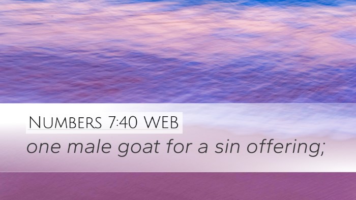 Numbers 7:40 WEB Desktop Wallpaper - one male goat for a sin - Desktop Bible Verse Wallpaper