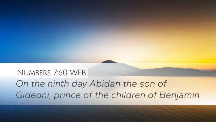 Numbers 7:60 WEB Bible Verse Image