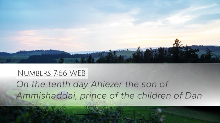 Numbers 7:66 WEB Bible Verse Image