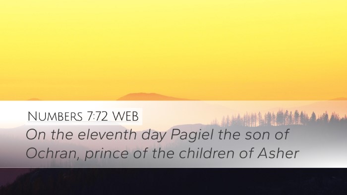 Numbers 7:72 WEB Bible Verse Image