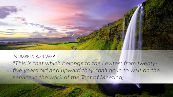Numbers 8:24 WEB Bible Verse Image