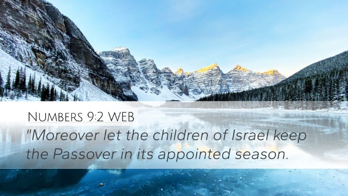 Numbers 9:2 WEB Bible Verse Image