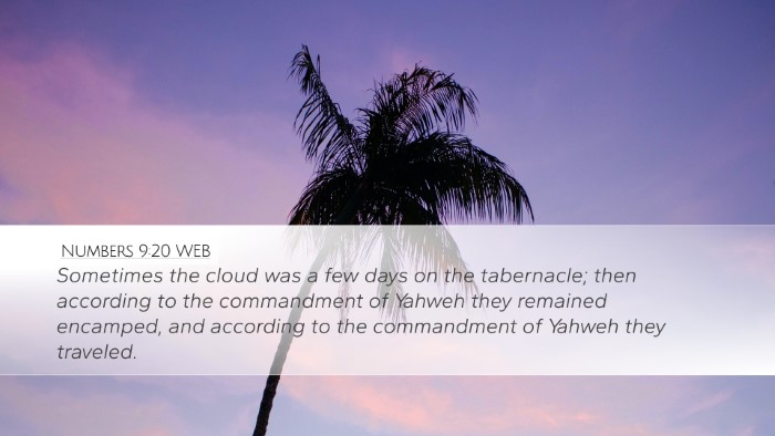 Numbers 9:20 WEB Bible Verse Image
