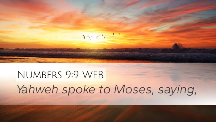 Numbers 9:9 WEB Desktop Wallpaper - Yahweh spoke to Moses, - Desktop Bible Verse Wallpaper