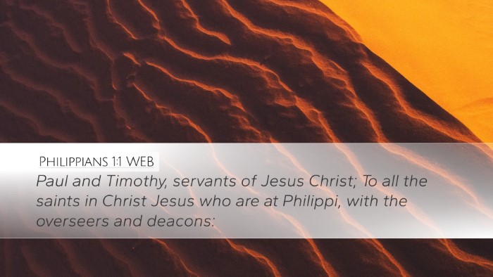 Philippians 1:1 WEB Bible Verse Image